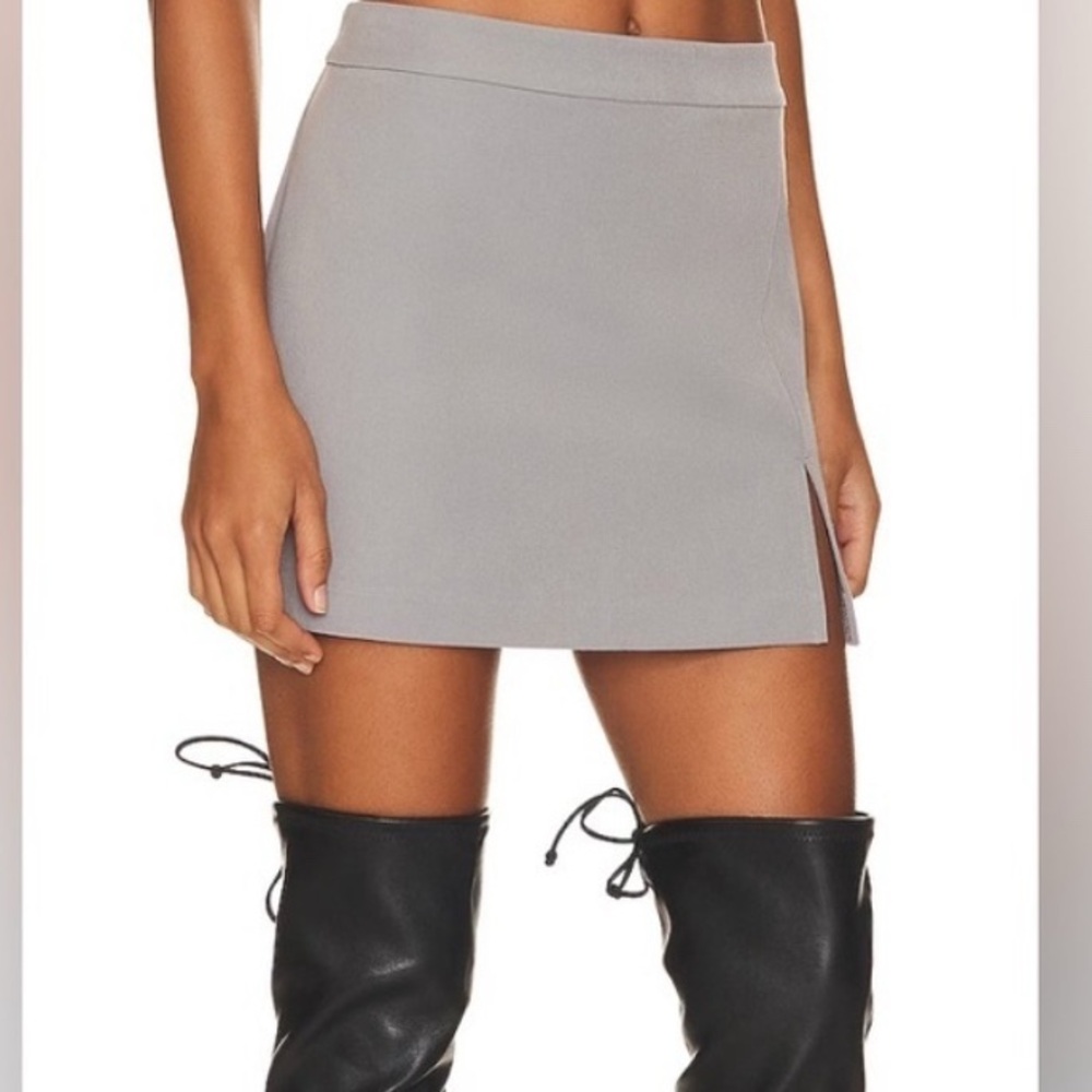 Steve Madden Grey Cameron Mini Skirt